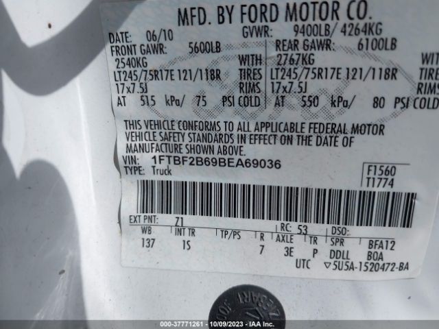 2011 FORD SUPER DUTY F-250 1FTBF2B69BEA69036 Photo 8