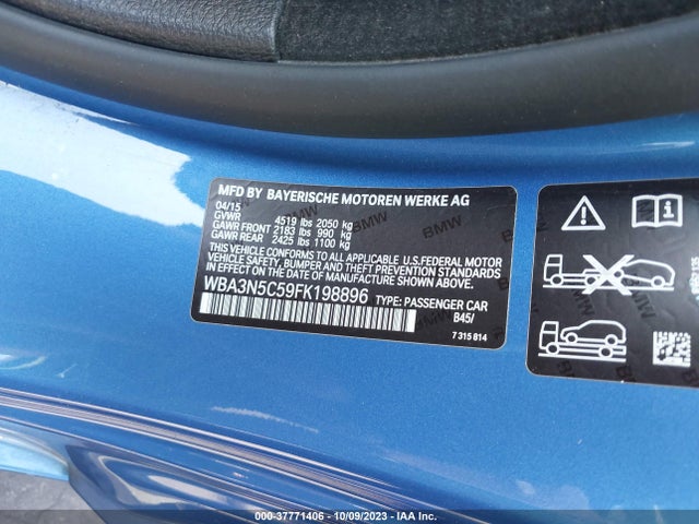 BMW 428i Xdrive 2015 WBA3N5C59FK198896 Image 9