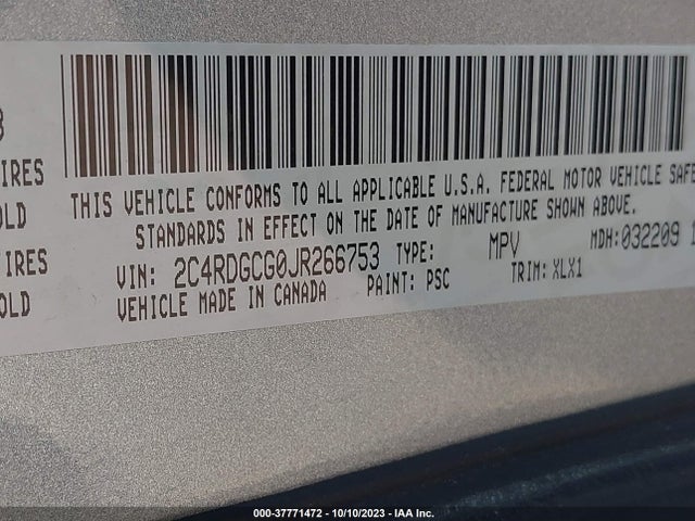 Dodge Grand Caravan Sxt 2018 2C4RDGCG0JR266753 Image 9