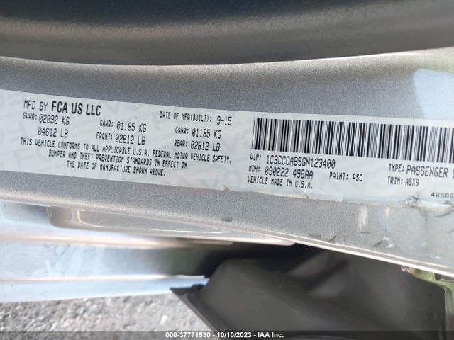 Chrysler 200 Limited 2016 1C3CCCAB5GN123400 Image 9