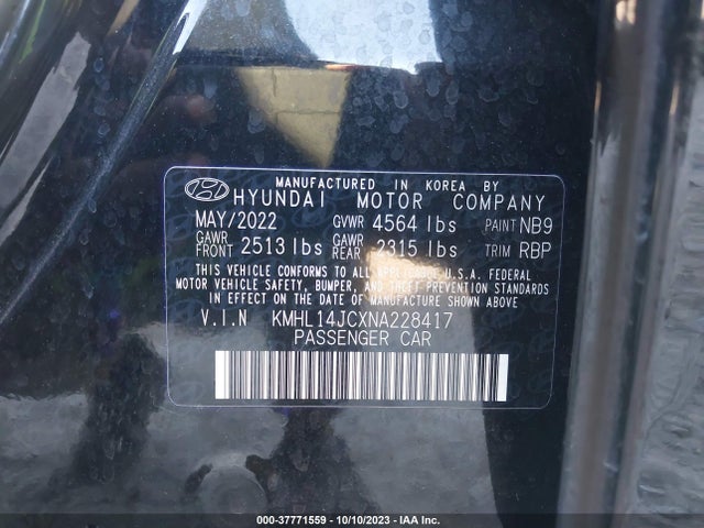 Hyundai Sonata N Line 2022 KMHL14JCXNA228417 Image 9