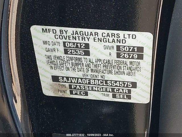 2012 JAGUAR XF SAJWA0FB8CLS54575 Photo 8