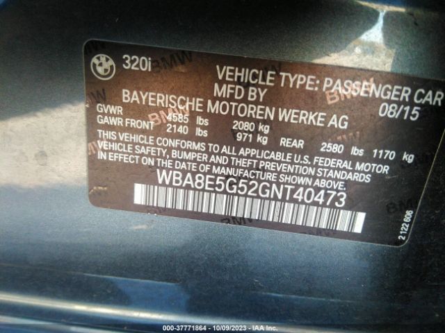 WBA8E5G52GNT40473 BMW 320i Xdrive