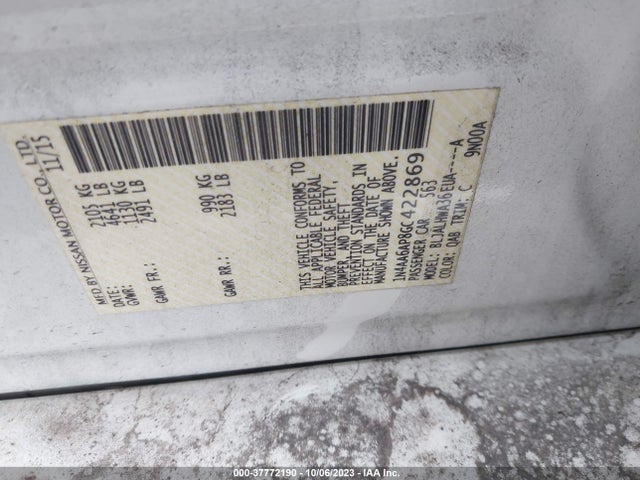 Nissan Maxima 3.5 Platinum 2016 1N4AA6AP8GC422869 Image 14