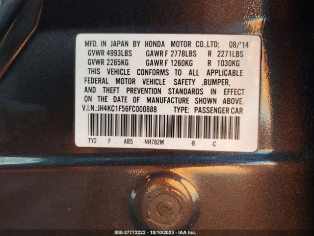JH4KC1F56FC000888 Acura RLX