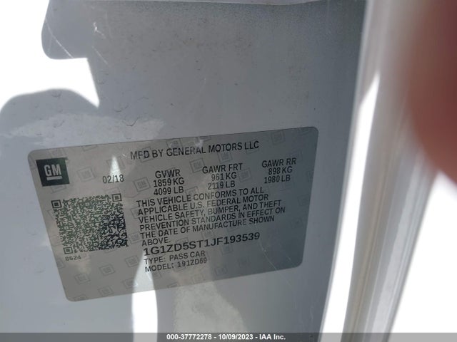 Chevrolet MALIBU LT 2018 1G1ZD5ST1JF193539 Image 9