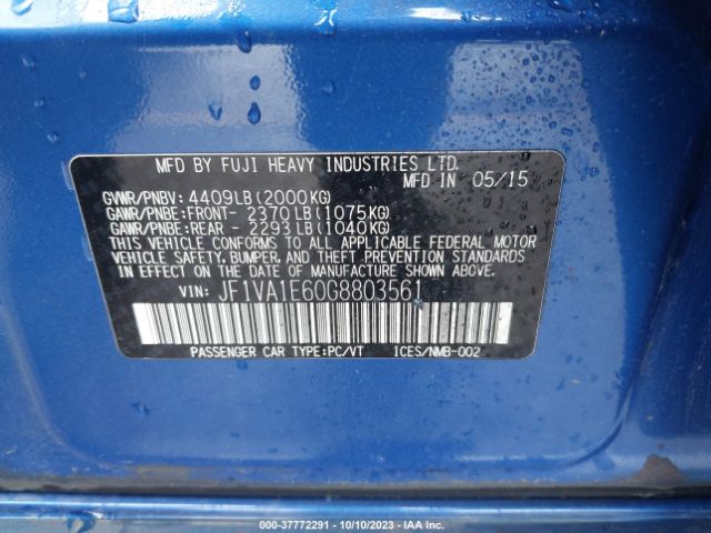 JF1VA1E60G8803561 Subaru Wrx Premium
