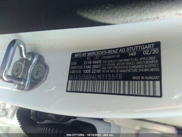 2020 MERCEDES-BENZ CLA W1K5J5BB4LN115518 Photo 8
