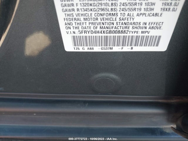 Acura Mdx W/tech 2016 5FRYD4H4XGB008882 Image 9