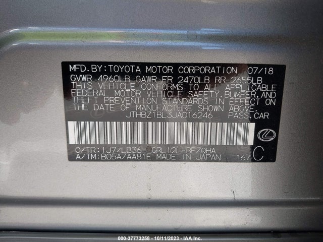 JTHBZ1BL3JA016246 Lexus Gs Gs 350