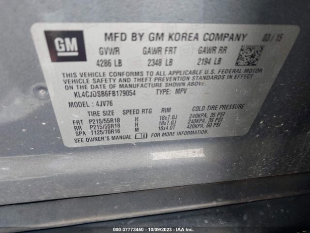 KL4CJDSB6FB179054 Buick Encore Premium