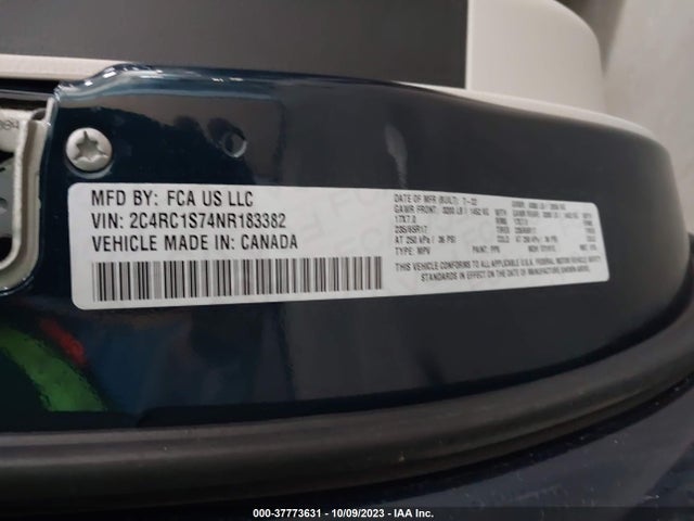2C4RC1S74NR183382 Chrysler Pacifica Hybrid Limited