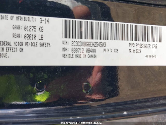 Dodge Charger Se 2014 2C3CDXBG6EH254503 Image 9