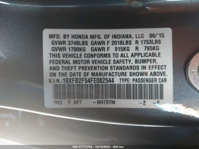 19XFB2F54FE082544 Honda Civic Sedan Lx