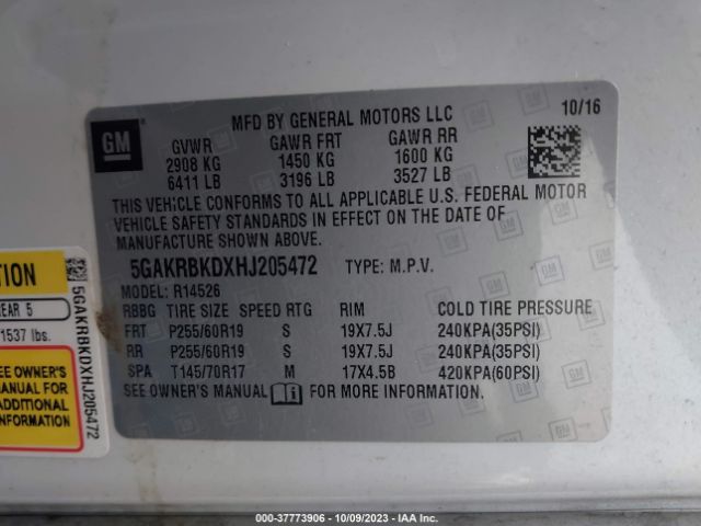 5GAKRBKDXHJ205472 Buick Enclave Leather