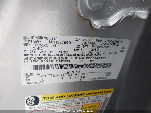 Ford 3.5l gtdi 2019 1FMJK1KTXKEA28644 Image 25