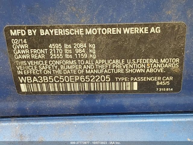 WBA3B5C50EP652205 BMW 3 Series 328i Xdrive