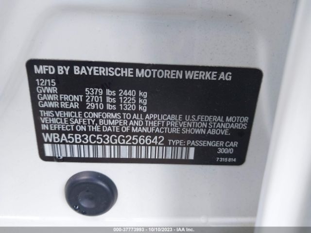 WBA5B3C53GG256642 BMW 5 Series 535i Xdrive