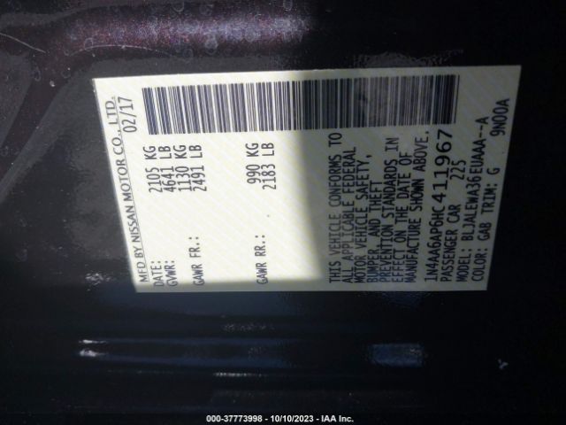 1N4AA6AP6HC411967 Nissan MAXIMA SL