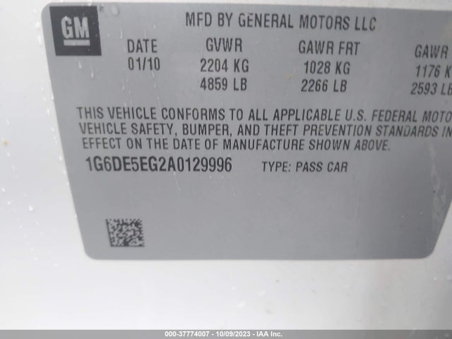 2010 CADILLAC CTS SEDAN 1G6DE5EG2A0129996 Photo 8