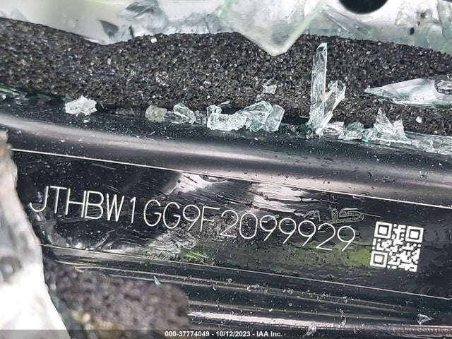 JTHBW1GG9F2099929 Lexus Es 300h Hybrid