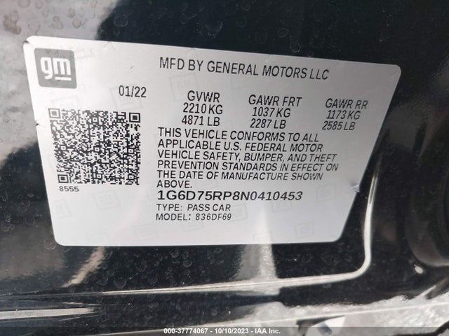 Cadillac Ct4-v Blackwing 2022 1G6D75RP8N0410453 Image 9
