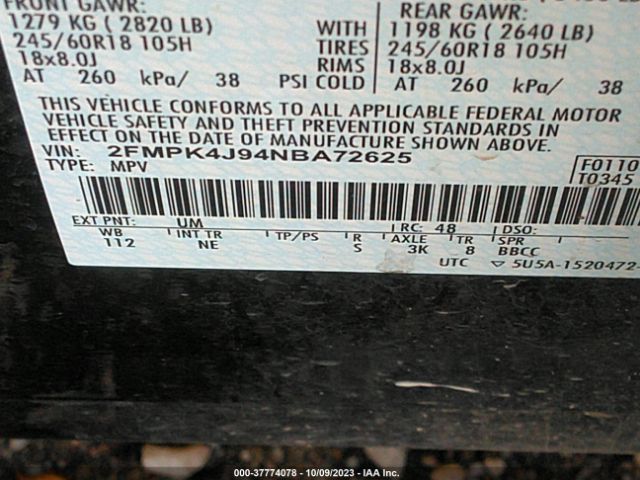 2FMPK4J94NBA72625 Ford Edge Sel/st-line