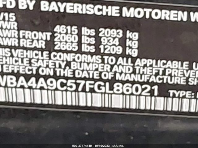 WBA4A9C57FGL86021 BMW 4 Series 428i