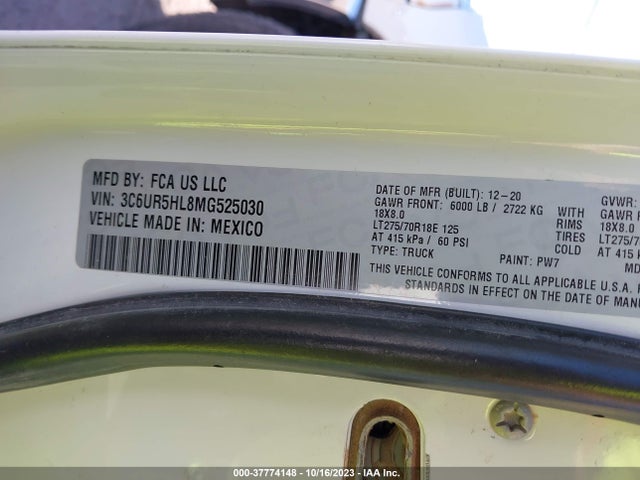 3C6UR5HL8MG525030 RAM 2500 Tradesman