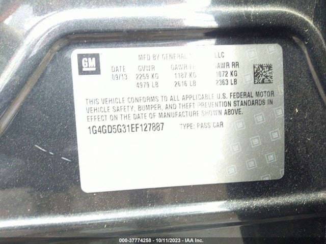 1G4GD5G31EF127887 Buick Lacrosse Premium I