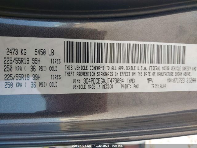 3C4PDCEGXJT473094 Dodge JOURNEY GT