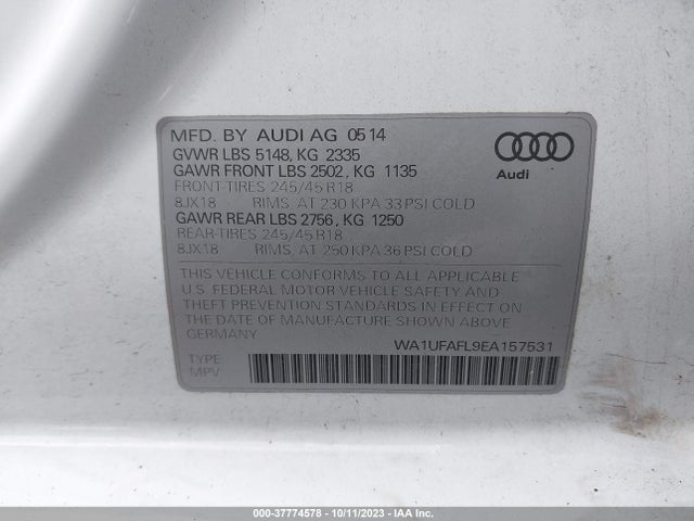 WA1UFAFL9EA157531 Audi Allroad Premium Plus