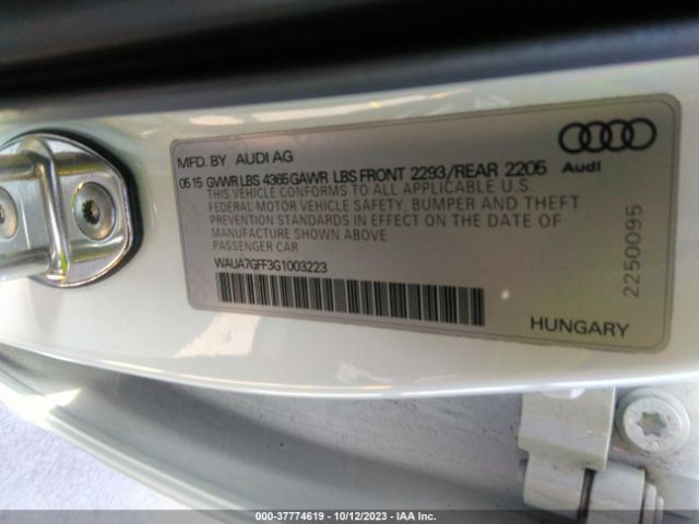 WAUA7GFF3G1003223 Audi A3 1.8t Premium