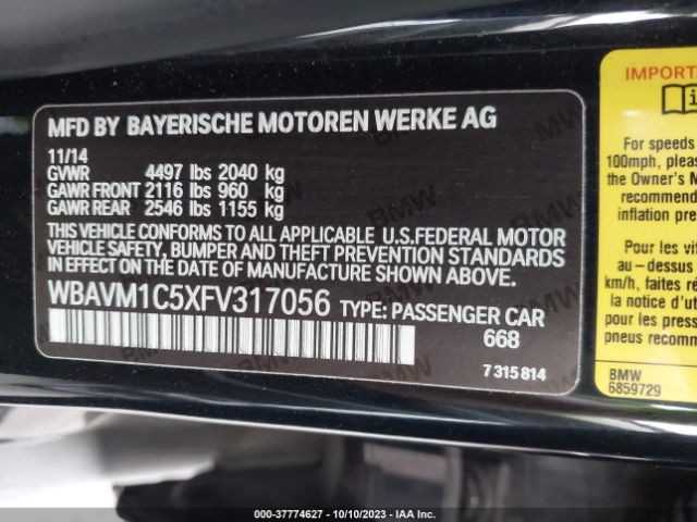 WBAVM1C5XFV317056 BMW X1 Sdrive28i