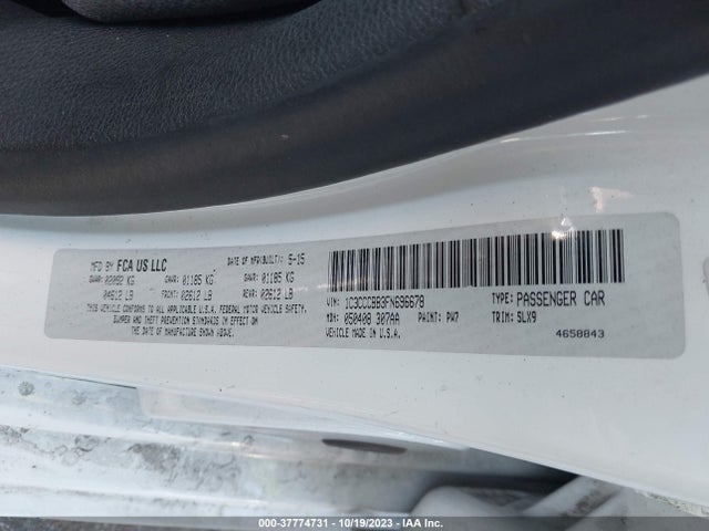 Chrysler 200 S 2015 1C3CCCBB3FN696678 Image 9