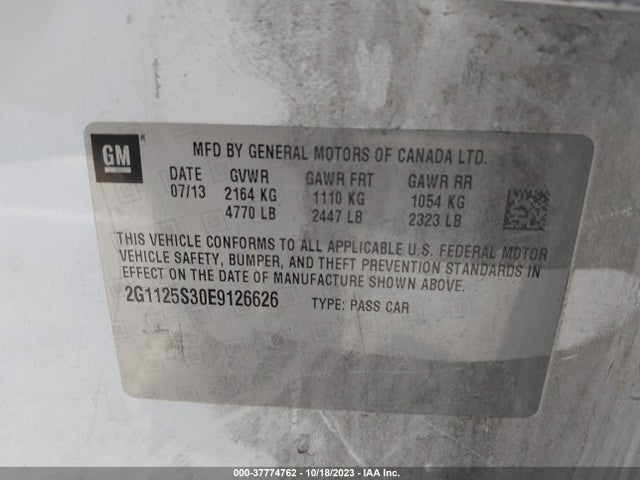 Chevrolet Impala 2lt 2014 2G1125S30E9126626 Image 9