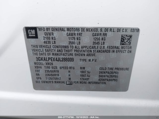3GKALPEX4JL288009 GMC Terrain Slt