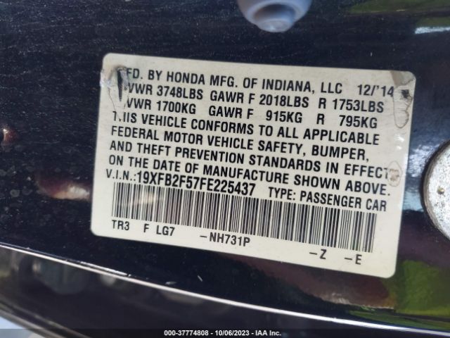 19XFB2F57FE225437 Honda Civic Sedan Lx