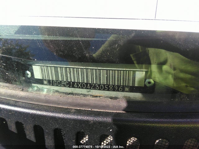 2004 CHEVROLET SILVERADO 1500 VIN: 1GCEC14X04Z305896