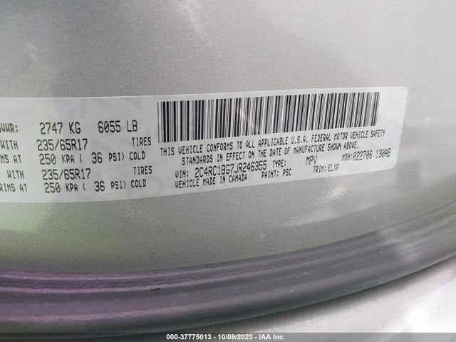 Chrysler Pacifica Touring L 2018 2C4RC1BG7JR246355 Image 9