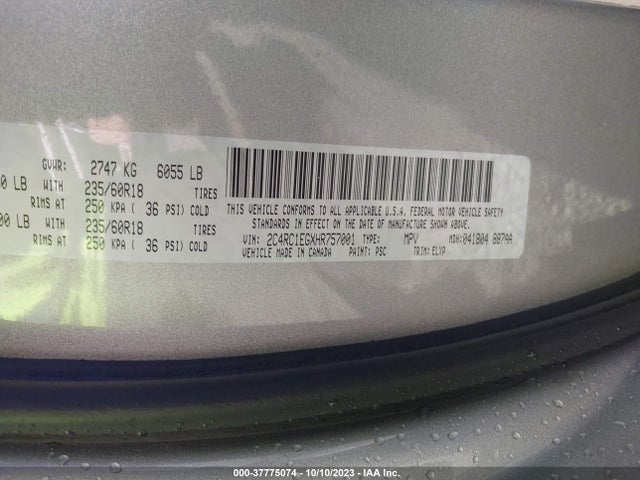 2C4RC1EGXHR757001 Chrysler Pacifica Touring-l Plus