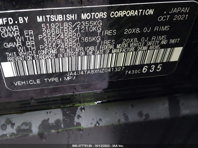 Mitsubishi Outlander Es 2.5 2022 JA4J4TA8XNZ041327 Image 9