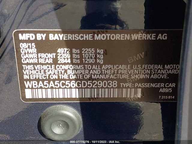 WBA5A5C56GD529038 BMW 5 Series 528i