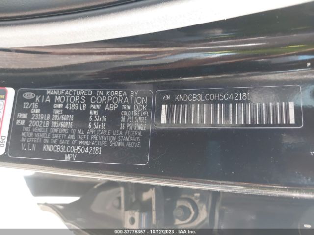 KNDCB3LC0H5042181 KIA NIRO LX
