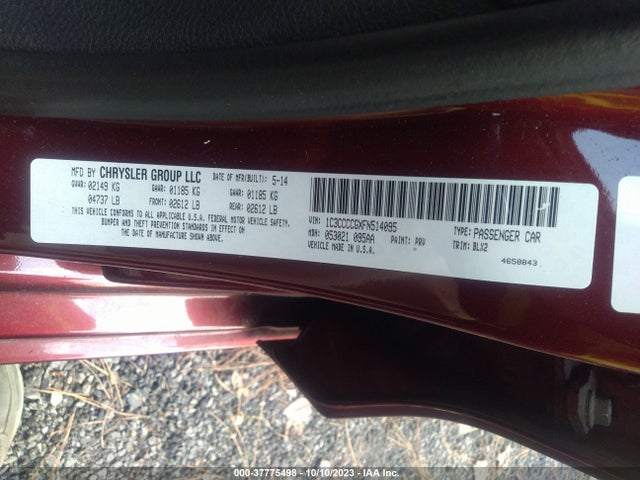 2015 CHRYSLER 200 C VIN: 1C3CCCCGXFN514095