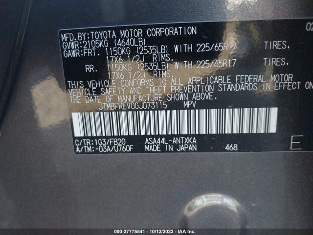 Toyota RAV4 LE 2016 JTMBFREV0GJ073115 Image 9