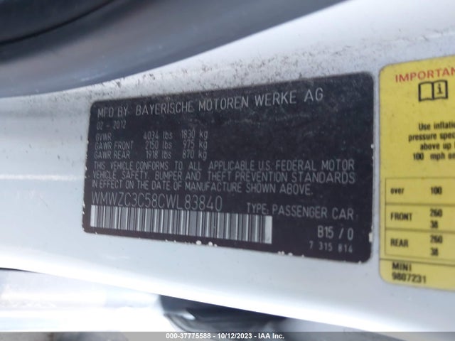 2012 MINI COOPER COUNTRYMAN WMWZC3C58CWL83840 Photo 8