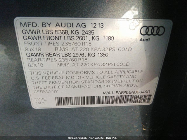 WA1LFAFP5EA068490 Audi Q5 Premium Plus