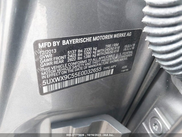 BMW X3 Xdrive28i 2014 5UXWX9C55E0D32655 Image 9