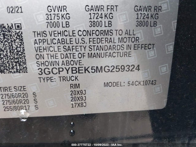 Chevrolet Silverado 1500 Custom 2021 3GCPYBEK5MG259324 Image 9